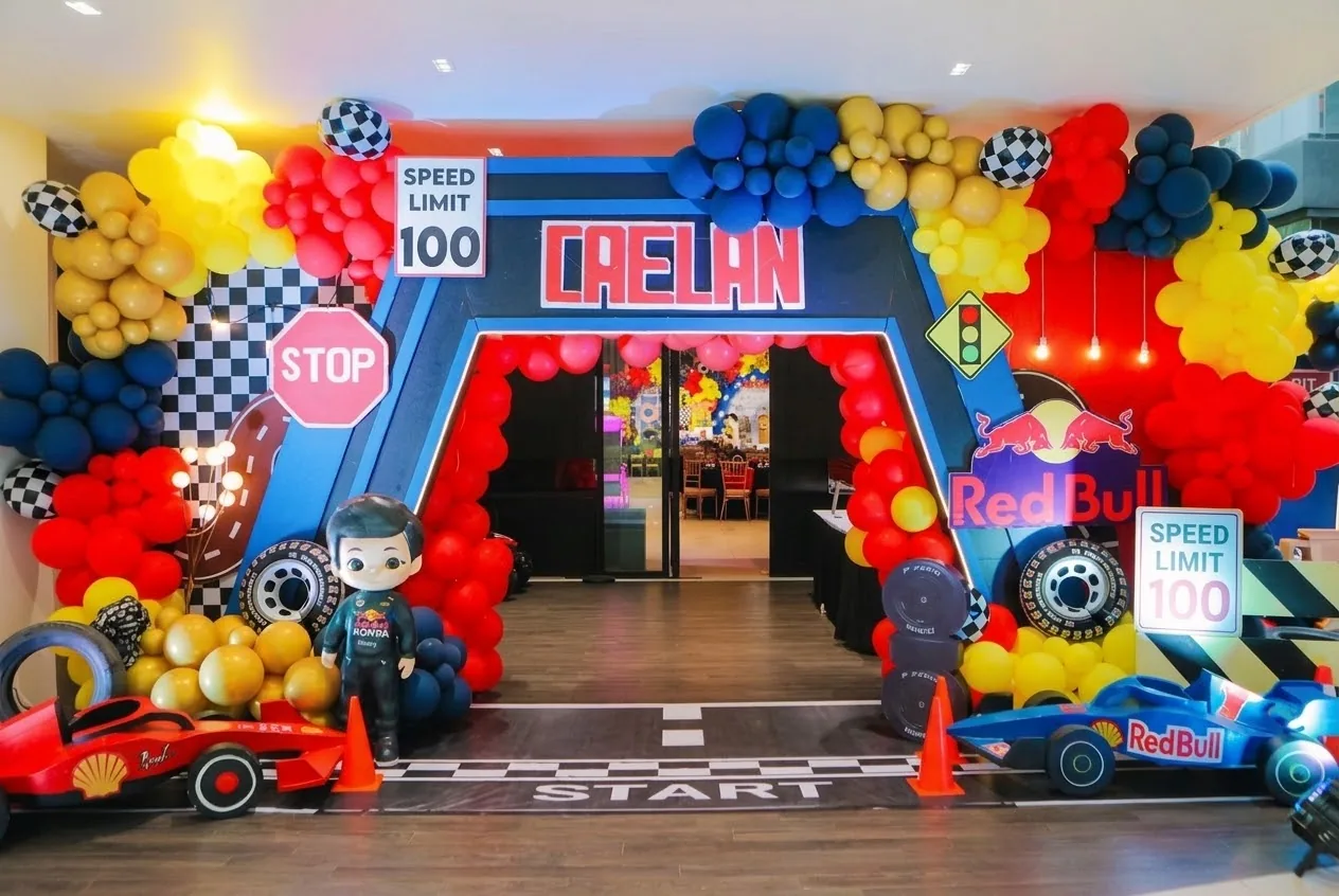Dekorasi Ulang Tahun Anak tema Balap Mobil - Caelan - Hompimpa Party